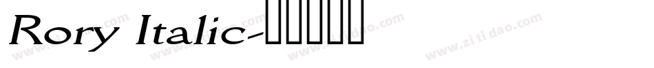 Rory Italic字体转换